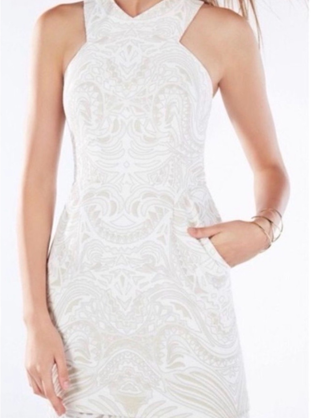 New with tags BCBGMAXAZRIA Ivory gown size 6
